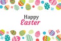 Happy easter egg background template.Can be used for greeting ca Royalty Free Stock Photo