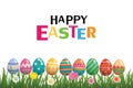 Happy easter egg background template.Can be used for greeting ca Royalty Free Stock Photo