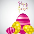 Bright shiny Happy Easter Egg card