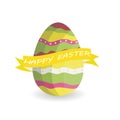 happy easter egg flat icon vector illustration Royalty Free Stock Photo