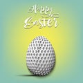 Happy Easter. Egg in the form of a golf ball Royalty Free Stock Photo