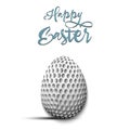 Happy Easter. Egg in the form of a golf ball Royalty Free Stock Photo