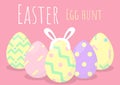 Happy easter egg hunt greeting template background