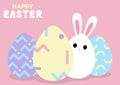 Happy easter egg hunt greeting template background