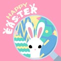 Happy easter egg hunt greeting template background