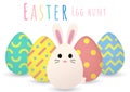 Happy easter egg hunt greeting template background