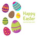 Happy easter, easter egg hunt vector background