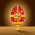 Happy easter egg illustration with font Royalty Free Stock Photo