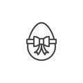 Happy easter egg line icon Royalty Free Stock Photo