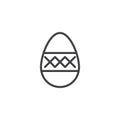 Happy Easter egg line icon Royalty Free Stock Photo