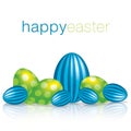 Happy Easter egg with reflection card Royalty Free Stock Photo