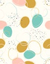 Happy easter creative seamless pattern with eggs Royalty Free Stock Photo