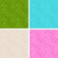 Happy Easter egg seamless patterns set Royalty Free Stock Photo