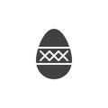 Happy Easter egg vector icon Royalty Free Stock Photo