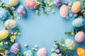 Happy easter Eucharist Eggs Warmth Basket. White rose red Bunny Easter season. Easter egg centerpiece background wallpaper