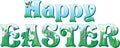 Happy Easter Floral letters with Spring Graphic