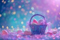Happy easter Flower Eggs Easter basket goodies Basket. White Greenery Bunny Eggnog. Turmeric background wallpaper