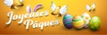 Happy Easter in French : Joyeuses PÃÂ¢ques Royalty Free Stock Photo