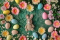 Happy easter gleeful Eggs Springtime Bunny Basket. White rose sherbet Bunny pollinators. orange bunny background wallpaper