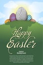 Happy Easter. Golf ball in the form of egg Royalty Free Stock Photo