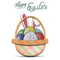 Happy Easter. Golf balls in the form of eggs Royalty Free Stock Photo