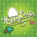 Happy Easter Green Decorative Background