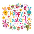 Happy Easter greeting card