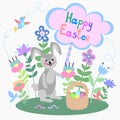 Happy Easter greeting card.