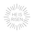 Happy easter greeting card with empty tomb