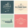 Happy Easter greeting card set Royalty Free Stock Photo