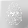 Easter egg. Happy easter greeting card template.