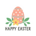 Happy Easter Greeting Card. Vector Design Template for Easter Holiday.