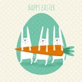 Happy easter greeting card.