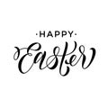 Happy Easter greeting paschal text calligraphy