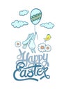 Happy Easter greeting vector Royalty Free Stock Photo