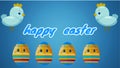 Happy easter greetings card