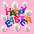 Happy colorful easter greetings card