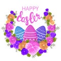 Happy Easter Hand drawn calligraphy and brush pen lettering