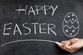 Happy Easter Hand Egg Blackboard
