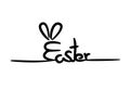 Happy Easter hand lettering, Hand drawn vector illustration, greeting card text template