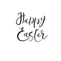 Happy Easter hand lettering text. Modern calligraphy style greeting card. Royalty Free Stock Photo