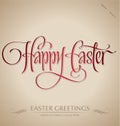 happy easter hand lettering (vector)