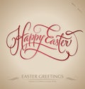 happy easter hand lettering (vector)