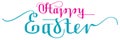 Happy easter handwritten calligraphy lettering text for greeting card Royalty Free Stock Photo