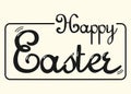 Happy Easter Handwritten Word Typography Logo