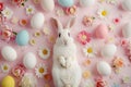 Happy easter heartwarming Eggs Table grape bloss Basket. White easter service Bunny buoyant. adorable background wallpaper