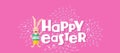 Happy Easter hipster rabbit celebration design