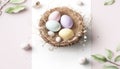 Happy Easter holiday concept in vibrant colors in a festive springtime image