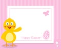 Happy Easter Horizontal Frame with Chick