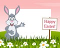 Happy Easter Horizontal Frame - Rabbit